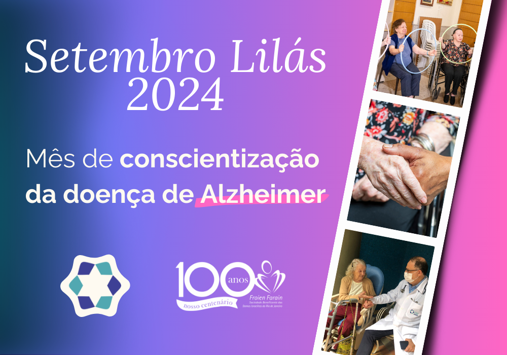 Setembro Lilás Mês de conscientização da doença de Alzheimer Froien