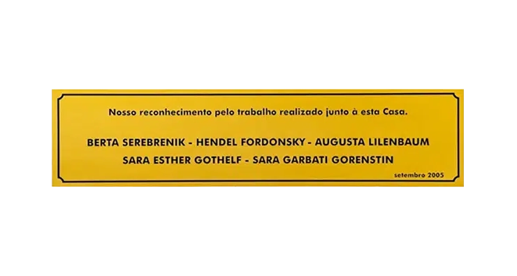 Berta Serebrenik, Hendel Fordonsky, Augusta Lilenbaum, Sara Esther Gothelf e Sara Garbati Gorenstin